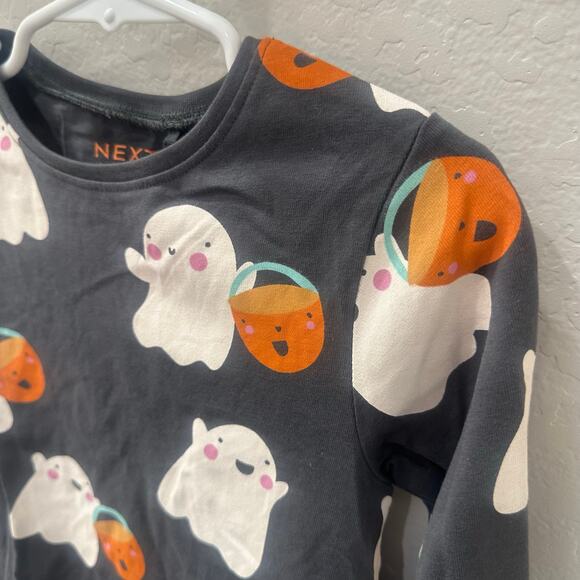NWT Next Trick-or-Treating Ghosts Long Sleeve Dress - Picture 2 of 7